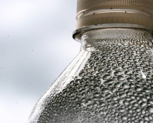 "Water bottle close-up"