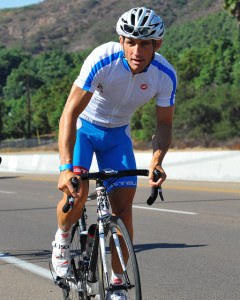 Man cycling on a road