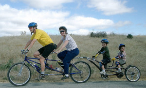 Tandem biking with kids